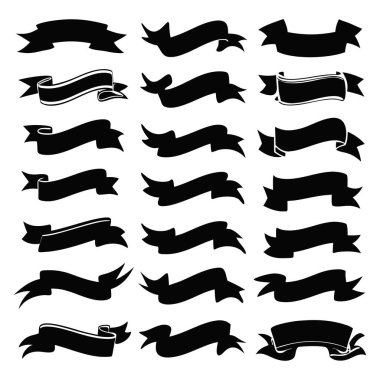 Bu el çizimi monokrom kurdele vektörü klasik ve minimalist tarzda dekoratif projeler, afişler, davetiyeler ve yaratıcı şablonlar için idealdir..