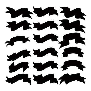 Bu el çizimi monokrom kurdele vektörü klasik ve minimalist tarzda dekoratif projeler, afişler, davetiyeler ve yaratıcı şablonlar için idealdir..