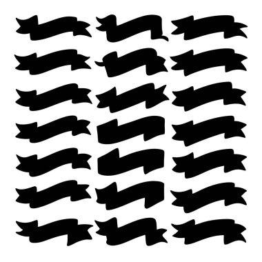 Bu el çizimi monokrom kurdele vektörü klasik ve minimalist tarzda dekoratif projeler, afişler, davetiyeler ve yaratıcı şablonlar için idealdir..