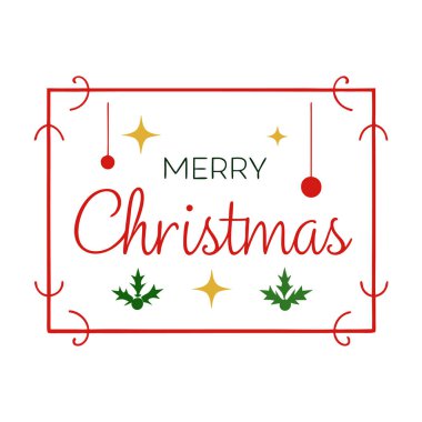 Şenlikli Mutlu Noeller sınır vektör tasarımı, bayram tebrik kartları, davetiyeler ve mevsimlik dekorasyonlar için mükemmel. Klasik Noel unsurları ve şık bir düzen içinde şenlikli aksanlar içerir..