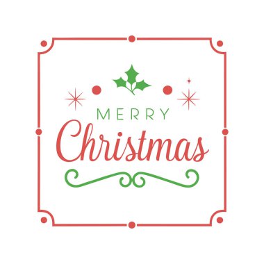 Şenlikli Mutlu Noeller sınır vektör tasarımı, bayram tebrik kartları, davetiyeler ve mevsimlik dekorasyonlar için mükemmel. Klasik Noel unsurları ve şık bir düzen içinde şenlikli aksanlar içerir..