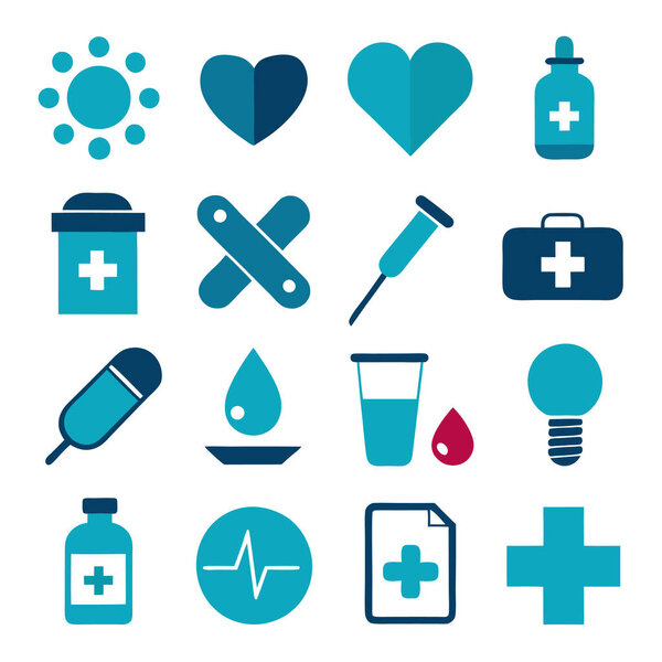 Универсальный набор медикаментов и медицинских икон, включая лекарства, врачей, Medicare, и медицинских инструментов. Перфект для медицинских приложений, веб-сайтов и образовательных проектов.