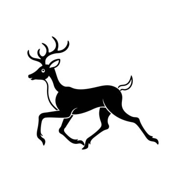 A vector set of elegant running deer silhouettes, perfect for holiday cards, wildlife-themed designs, and decorations. Ideal for Christmas, seasonal projects, and nature-inspired illustrations. clipart