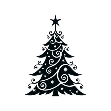 Bu zarif Noel ağacı silüeti her tatil projesine minimalist ve şık bir dokunuş getiriyor. Festival tasarımları, tebrik kartları, dekorasyonlar ve mevsimlik grafikler için ideal.