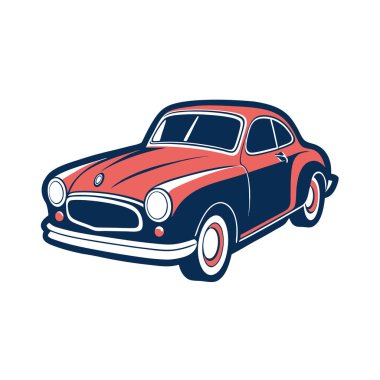 This retro vintage car t-shirt design vector showcases a classic automobile in a stylish and timeless illustration, perfect for fashion-forward streetwear and nostalgic automotive enthusiasts. clipart