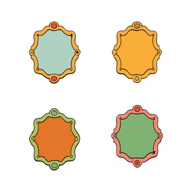 Tasarımlarınızı bu vektör biçimindeki retro süsleme çerçeveleri koleksiyonuyla geliştirin. Davetiyelere, dekorasyona ve dijital projelere zarif ve klasik bir dokunuş eklemek için mükemmel..