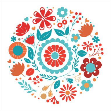  Bu yuvarlak çiçekli tebrik kartı çizimi ile güzel tasarımlar oluşturun. Davetiyeler, dekorasyonlar ve doğadan esinlenilmiş dijital projeler için ideal.