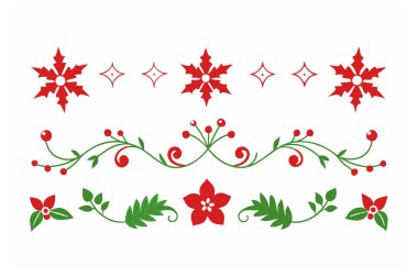 Noel projelerinize bu karmaşık çiçek Noel sınır vektörüyle neşeli bir dokunuş ekleyin, tebrik kartları, dekorasyonlar ve mevsimlik tasarımlar için mükemmel..