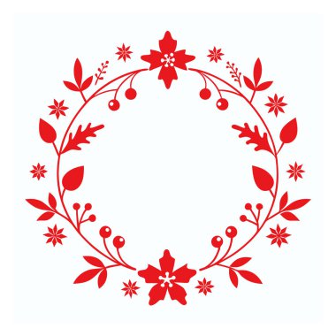 Noel projelerinize bu karmaşık çiçek Noel sınır vektörüyle neşeli bir dokunuş ekleyin, tebrik kartları, dekorasyonlar ve mevsimlik tasarımlar için mükemmel..