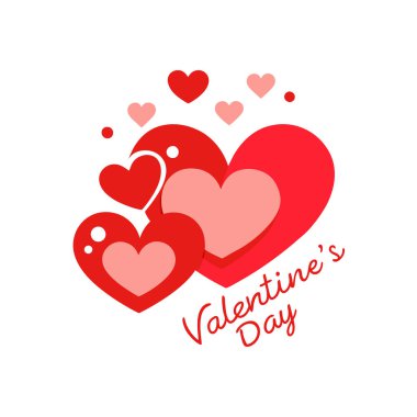 Kalp ikonları ve romantik metin içeren bu Sevgililer Günü vektörüyle aşkı ifade et. Klasik Sevgililer Günü temalı kartlar, hediyeler ve şenlikli tasarımlar için ideal..