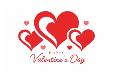 Kalp ikonları ve romantik metin içeren bu Sevgililer Günü vektörüyle aşkı ifade et. Klasik Sevgililer Günü temalı kartlar, hediyeler ve şenlikli tasarımlar için ideal..