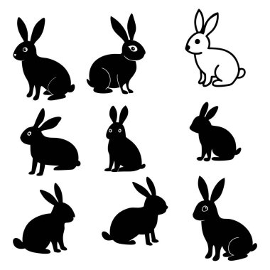 Çekici el yapımı tavşan vektör çizimi, doğa temalı tasarımlar, çocuk dekorasyonu ve hayvan resimleri için mükemmel. Bahar, Paskalya veya çocuk dekorasyonu projeleri için ideal.