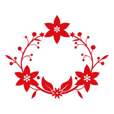 Bu zarif çiçekli Noel sınır vektörü, karmaşık detaylarla şenlikli bir dokunuş getiriyor. Tatil kartları, dekorasyonlar ve mevsimsel baskı projeleri için ideal..