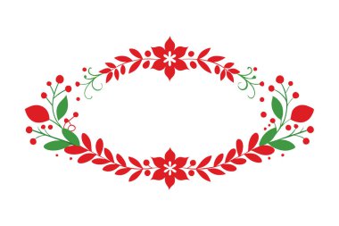 Bu zarif çiçekli Noel sınır vektörü, karmaşık detaylarla şenlikli bir dokunuş getiriyor. Tatil kartları, dekorasyonlar ve mevsimsel baskı projeleri için ideal..