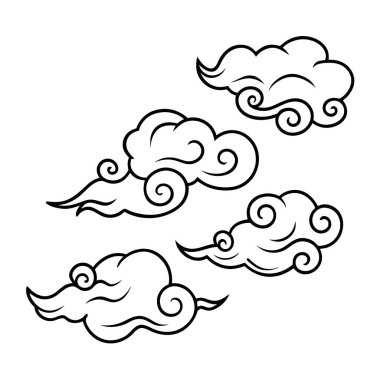 Bu set geleneksel Çin sanat tarzında bulutlar ve rüzgar tasarımları içerir, tasarımlar, tekstil ve dekor projelerine kültürel zarafet eklemek için mükemmeldir..