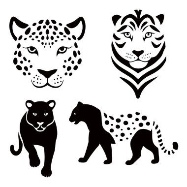 Bu el yapımı klasik hayvan derisi seti kaplan, leopar ve jaguar izlerine sahiptir..