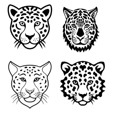 This hand-drawn vintage animal skin pattern set features tiger, leopard, and jaguar prints, adding an exotic and bold touch to designs inspired by the wild. clipart