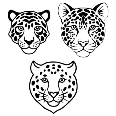 This hand-drawn vintage animal skin pattern set features tiger, leopard, and jaguar prints, adding an exotic and bold touch to designs inspired by the wild. clipart