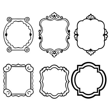  Tasarımlarınızı bu dekoratif vintage çerçeve koleksiyonuyla vektör biçiminde yükseltin. Davetiyelere, dekorasyona ve dijital projelere zarif, antika bir cazibe katmak için mükemmel..
