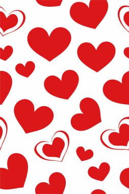 Zarif bir Sevgililer Günü şablonu, canlı kırmızı kalpler ve romantik aksanlarla. Geçmişi, tebrik kartları, hediye paketleri ve şenlikli dekorasyon için ideal..