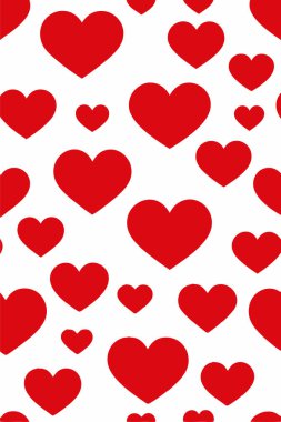 Zarif bir Sevgililer Günü şablonu, canlı kırmızı kalpler ve romantik aksanlarla. Geçmişi, tebrik kartları, hediye paketleri ve şenlikli dekorasyon için ideal..