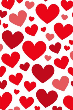 Zarif bir Sevgililer Günü şablonu, canlı kırmızı kalpler ve romantik aksanlarla. Geçmişi, tebrik kartları, hediye paketleri ve şenlikli dekorasyon için ideal..