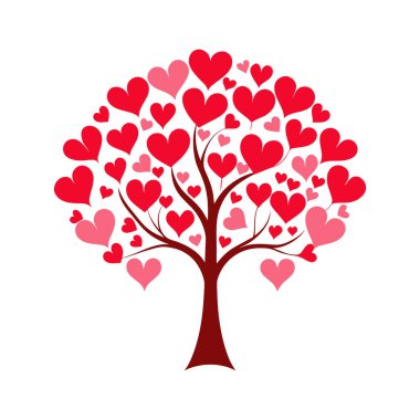 Kalp şeklindeki yaprakların yer aldığı bu Valentine ağacı çizimi ile aşkın özünü yakalayın. Romantik tasarımlar, tatil kartları ve Sevgililer Günü dekorasyonu için mükemmel..
