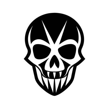 Bu klasik kafatası çizimi eski, grunge esinlenilmiş bir tasarıma sahip, gotik dekor için mükemmel, Cadılar Bayramı temaları, dövme sanatı, ya da kenar stili bir dokunuş.