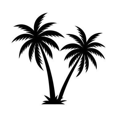 Tropikal temalı tasarımlar, doğa projeleri ve yaz çizimleri için mükemmel bir palmiye ağacı silueti. Herhangi bir yaratıcı işe egzotik bir dokunuş eklemek için ideal..