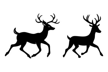 Bu geyik silueti vektör koleksiyonu ile tasarımlarınıza biraz yaban hayatı katın, doğadan esinlenilmiş sanat eserleri, kırsal dekorlar ve vahşi yaşam temalı projeler için mükemmeldir..