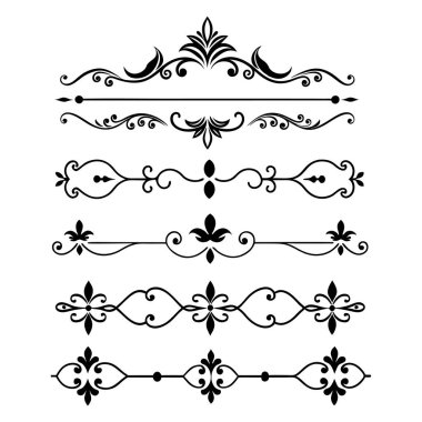 Tasarımlarınıza bu zarif bölme süslemelerini vektör biçiminde ekleyin. Davetiyeler, sınırlar ve dekoratif dijital projeler için mükemmel.