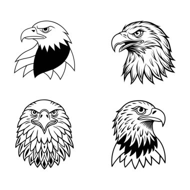 Bu kartal başlı baş illüstrasyonuyla güç ve görkemi göster. Logolar, vahşi yaşam tasarımları, vatansever temalar ve güçlü bir unsur gerektiren dijital sanat eserleri için mükemmel..