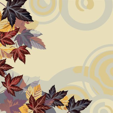 Renkli yeşillik ve sıcak tonların yer aldığı canlı bir sonbahar soyut arkaplan çizimi. Mevsimlik tasarımlar, dijital sanat projeleri, duvar kağıtları ve yaratıcı dekorasyonlar için mükemmel..