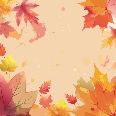 Renkli yeşillik ve sıcak tonların yer aldığı canlı bir sonbahar soyut arkaplan çizimi. Mevsimlik tasarımlar, dijital sanat projeleri, duvar kağıtları ve yaratıcı dekorasyonlar için mükemmel..