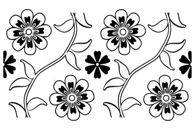 Çiçeksiz desenli güzel bir desen. Süslü çiçek desenleri, bahar tasarımları, bahçe temaları ve zarif dekorasyon projeleri için mükemmel..