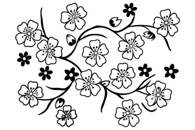 Çiçeksiz desenli güzel bir desen. Süslü çiçek desenleri, bahar tasarımları, bahçe temaları ve zarif dekorasyon projeleri için mükemmel..