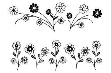 Çiçeksiz desenli güzel bir desen. Süslü çiçek desenleri, bahar tasarımları, bahçe temaları ve zarif dekorasyon projeleri için mükemmel..