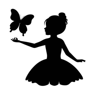 Kelebek vektör tasarımlı çarpıcı bir kız silueti. Yaratıcı projeler, duvar sanatı ve dijital dekor için mükemmel. Minimalist ve zarif, bu grafik güzellik ve çekicilik katıyor..