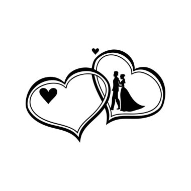 Minimalist bir kalp ve aşk işareti vektör ikonu, Sevgililer Günü, düğünler ve romantik durumlar için mükemmel. Tişörtler, kartlar, posterler ve dijital tasarımlar için ideal.