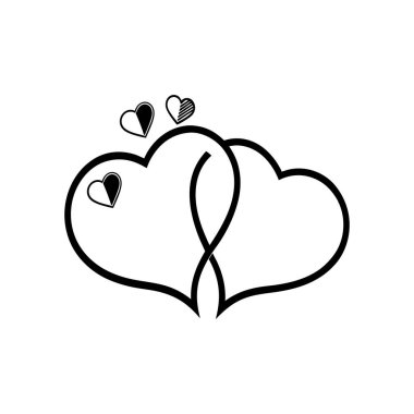 Minimalist bir kalp ve aşk işareti vektör ikonu, Sevgililer Günü, düğünler ve romantik durumlar için mükemmel. Tişörtler, kartlar, posterler ve dijital tasarımlar için ideal.