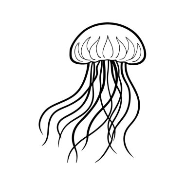 Bu zarif denizanası vektör illüstrasyonu karmaşık dokunaç detaylarını sergiliyor, deniz temalı tasarımlar, dijital sanat ve yaratıcı projeler için mükemmel. Tamamen düzenlenebilir ve yüksek kaliteli..