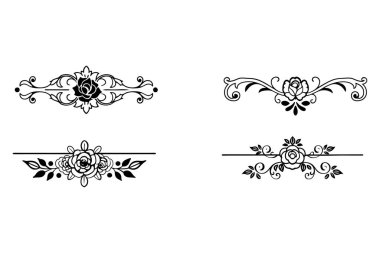 Zarif gül hatları içeren eski tarz siyah-beyaz çiçek deseni. Dekorasyon, davetiyeler, ambalaj ve dijital tasarım için mükemmel. Yüksek kaliteli vektör çizgisi sanatı.