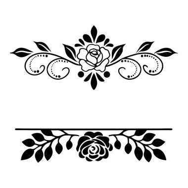 Zarif gül hatları içeren eski tarz siyah-beyaz çiçek deseni. Dekorasyon, davetiyeler, ambalaj ve dijital tasarım için mükemmel. Yüksek kaliteli vektör çizgisi sanatı.