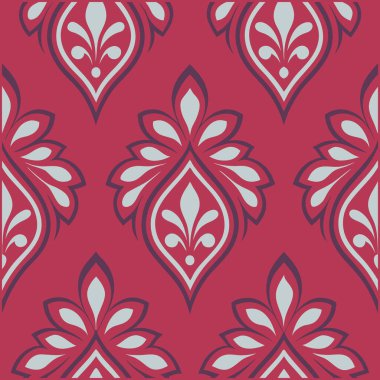 Şık, şatafatlı bir süs tarzında, kusursuz, damasız bir çiçek deseni. Tekstil, duvar kağıtları ve klasik temalı projeler için mükemmel bir vektör tasarımı. Her ayrıntıda sonsuz güzellik.