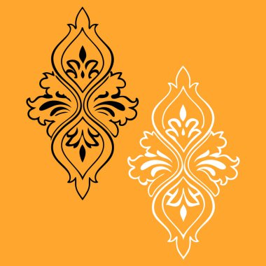 Süslü, süslü, çiçekli Şam süslemeleri. Davetiyeler, duvar kağıtları ve klasik tasarımlar için mükemmel..