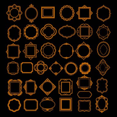 Zarif klasik süs çerçevesi, davetiyeler, posterler ve dekorasyonlar için mükemmel. Karmaşık detaylarla yüksek kaliteli vektör illüstrasyonu.