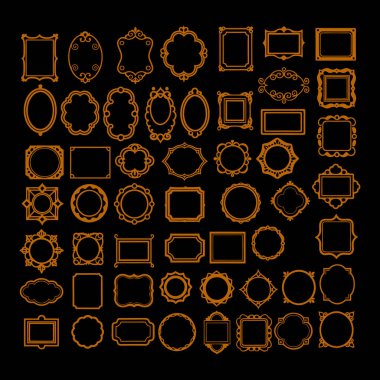 Zarif klasik süs çerçevesi, davetiyeler, posterler ve dekorasyonlar için mükemmel. Karmaşık detaylarla yüksek kaliteli vektör illüstrasyonu.