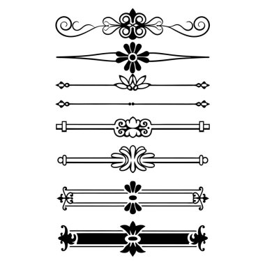 Klasik çizgi ayırıcıların ve dekoratif sınırların bir koleksiyonu, klasik zarafetle tasarım projelerinizi geliştirmek için mükemmel. Davetiyeler, markalaşma ve dijital düzenleme için ideal.