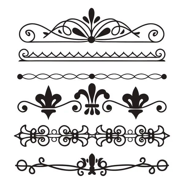 Klasik çizgi ayırıcıların ve dekoratif sınırların bir koleksiyonu, klasik zarafetle tasarım projelerinizi geliştirmek için mükemmel. Davetiyeler, markalaşma ve dijital düzenleme için ideal.