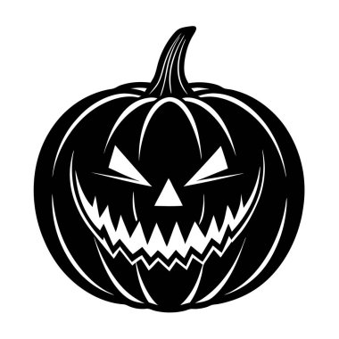 Ürkütücü bir Cadılar Bayramı balkabağının yüksek kaliteli bir temsili. Bayram temalı tasarımlar, dekorasyonlar, posterler ve dijital grafikler için mükemmel. Ekim ve sonbahar kutlamaları için ideal.